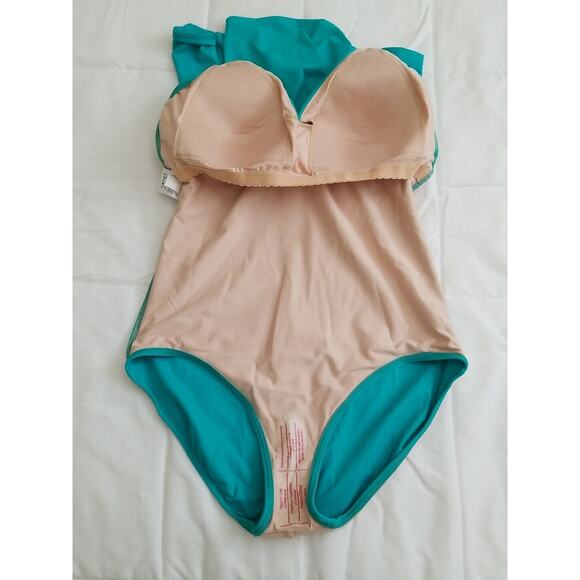 Lands' End Women's Tummy Control Swimdress Size 16L Jade Green NWOT - Picture 12 of 15